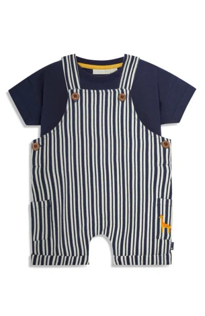 JOJO MAMAN BÉBÉ JOJO MAMAN BEBE COTTON T-SHIRT & STRIPE OVERALLS SET