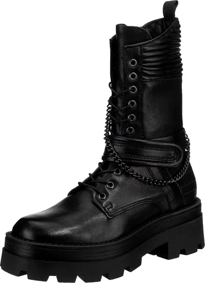 JOLANA & FENENA NEU JOLANA & FENENA J&F CHUNKY LACE-UP BOOTS 19408106 FÜR DAMEN SCHWARZ