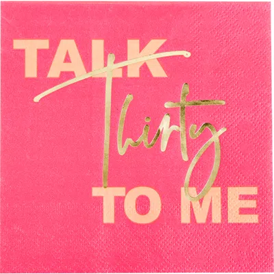 JOLLITY & CO JOLLITY & CO 30TH BIRTHDAY, TALK THIRTY OF ME COCKTAIL NAPKINS