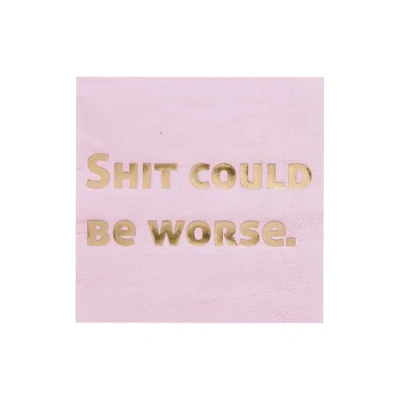 JOLLITY & CO JOLLITY & CO "SHIT COULD BE WORSE" COCKTAIL NAPKINS