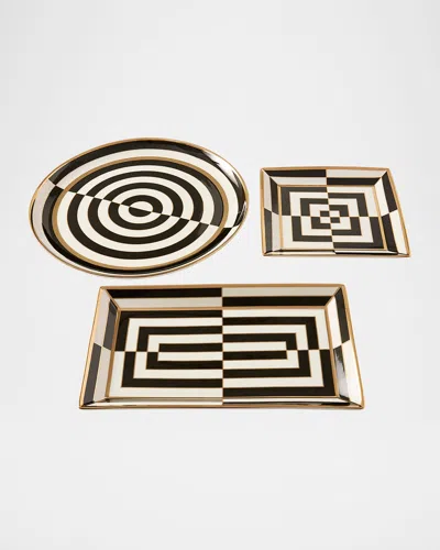 JONATHAN ADLER OP ART ROUND SERVING TRAY