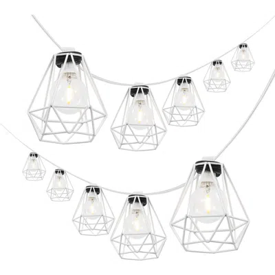 JONATHAN Y JONATHAN Y 10-LIGHT INDOOR/OUTDOOR CONTEMPORARY TRANSITIONAL INCANDESCENT G40 DIAMOND CAGE STRING LI