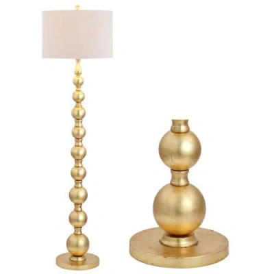 JONATHAN Y JONATHAN Y ADRIANA 62.5" CONTEMPORARY TRANSITIONAL METAL LED FLOOR LAMP, GOLD PAINTING