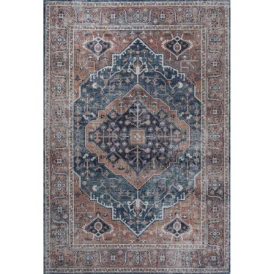 JONATHAN Y JONATHAN Y ALACATI OGEE MEDALLION MACHINE-WASHABLE AREA RUG