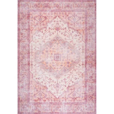 JONATHAN Y JONATHAN Y ALACATI OGEE MEDALLION MACHINE-WASHABLE AREA RUG