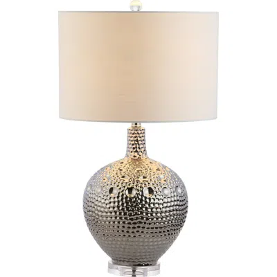 JONATHAN Y JONATHAN Y ANDREWS 27" CERAMIC LED TABLE LAMP, CHROME