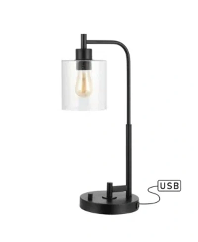 JONATHAN Y AXEL MODERN GLASS FARMHOUSE INDUSTRIAL USB CHARGING LED TASK LAMP