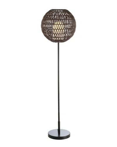 JONATHAN Y JONATHAN Y BEA 61IN OUTDOOR WOVEN GLOBE LED FLOOR LAMP