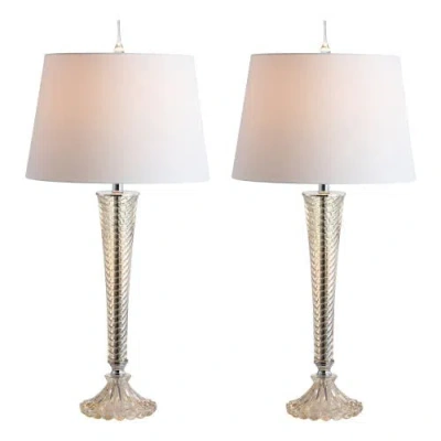 JONATHAN Y JONATHAN Y CATERINA 32" GLASS LED TABLE LAMP, CHAMPAGNE