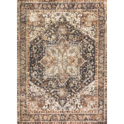 JONATHAN Y JONATHAN Y CHAPELL CHENILLE TRADITIONAL MEDALLION MACHINE-WASHABLE AREA RUG