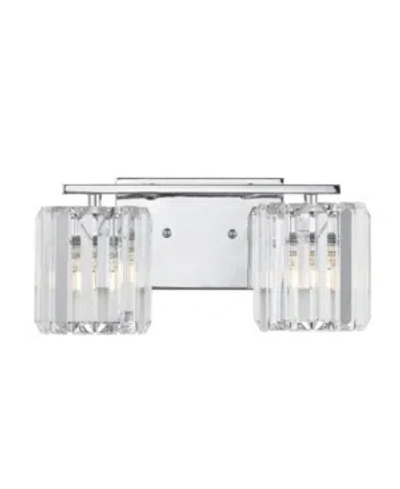 JONATHAN Y COCO PRISM VINTAGE-LIKE 2-LIGHT CLASSIC GLAM LED VANITY LIGHT