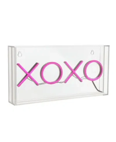JONATHAN Y CONTEMPORARY GLAM ACRYLIC BOX USB OPERATED LED NEON LIGHT