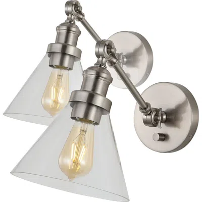 JONATHAN Y JONATHAN Y COWIE 8" IRON/GLASS ADJUSTABLE LED WALL SCONCE