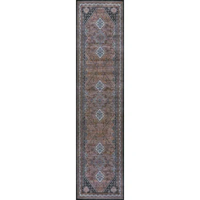 JONATHAN Y JONATHAN Y DALYAN GEOMETRIC MEDALLIONS MACHINE-WASHABLE AREA RUG
