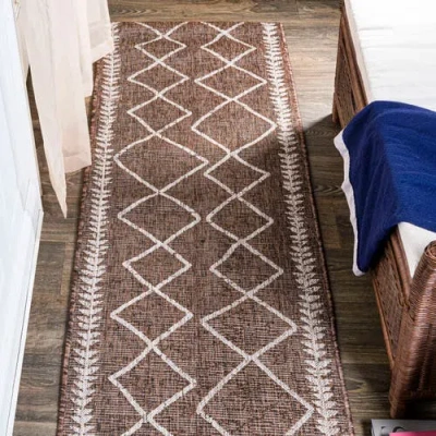 JONATHAN Y JONATHAN Y DERYA  DIAMOND TRELLIS INDOOR/OUTDOOR AREA RUG