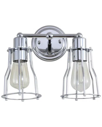 JONATHAN Y JONATHAN Y DESIGNS 2-LIGHT EVELYN CHROME VANITY LIGHT