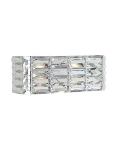 JONATHAN Y EVELYN CRYSTAL RECTANGLE 2-LIGHT GLAM MODERN LED VANITY LIGHT