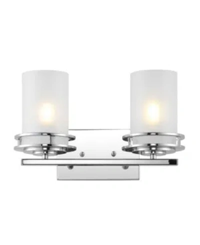 JONATHAN Y FAIRFAX 2-LIGHT CONTEMPORARY GLAM LED VANITY LIGHT