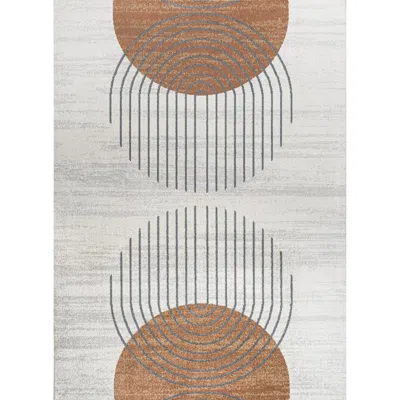 JONATHAN Y JONATHAN Y KALLAX GEOMETRIC MODERN LOW-PILE MACHINE-WASHABLE AREA RUG