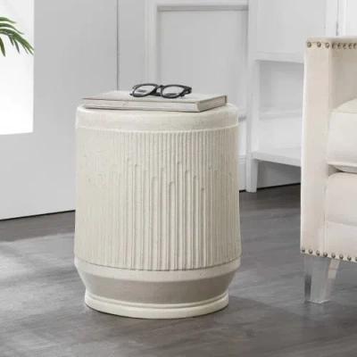 JONATHAN Y JONATHAN Y KLINE 17.5" MID-CENTURY MODERN BRUTALIST INDOOR/OUTDOOR ACCENT TABLE