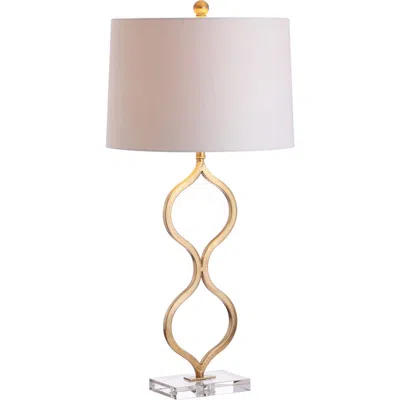JONATHAN Y JONATHAN Y LEVI 31.5" METAL/CRYSTAL LED TABLE LAMP, GOLD LEAF