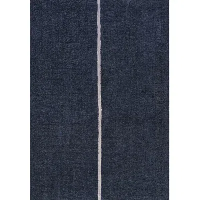 JONATHAN Y JONATHAN Y LINJA SOLID CENTRE STRIPE MACHINE-WASHABLE AREA RUG