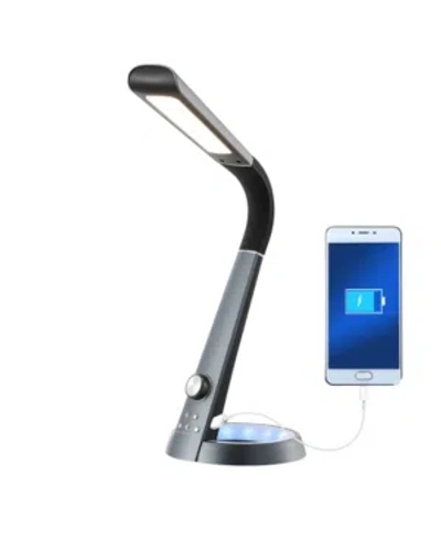 JONATHAN Y MILTON ALUMINUM CONTEMPORARY MINIMALIST ADJUSTABLE HEAD DIMMABLE USB CHARGING LED TASK LAMP