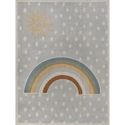 JONATHAN Y JONATHAN Y MINHA RAINBOW DOT MODERN MACHINE-WASHABLE AREA RUG