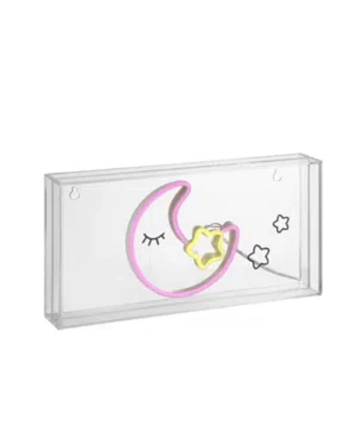 JONATHAN Y MOON CONTEMPORARY GLAM ACRYLIC BOX USB OPERATED LED NEON LIGHT