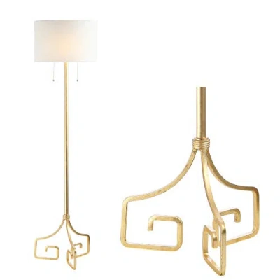 JONATHAN Y JONATHAN Y NEWMAN 61.5" TRANSITIONAL GLAM METAL LED FLOOR LAMP, GOLD PAINTING