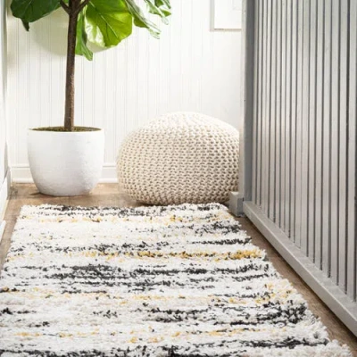 JONATHAN Y JONATHAN Y NOVA MODERN BOLD STRIE' SHAG AREA RUG