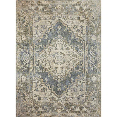JONATHAN Y JONATHAN Y PAVEL DISTRESSED MEDALLION LOW-PILE MACHINE-WASHABLE AREA RUG