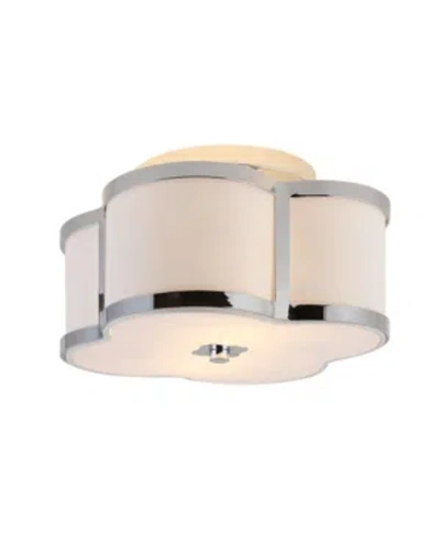JONATHAN Y QUATREFOIL SCALLOPED SHADE CLASSIC GLAM LED FLUSH MOUNT