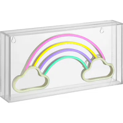 JONATHAN Y JONATHAN Y RAINBOW CONTEMPORARY GLAM ACRYLIC BOX USB OPERATED LED NEON LIGHT