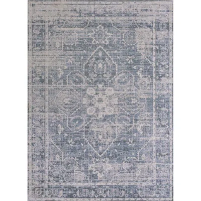 JONATHAN Y JONATHAN Y SHAII GLOBAL MEDALLION LOW-PILE MACHINE-WASHABLE AREA RUG