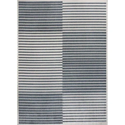 JONATHAN Y JONATHAN Y SHUTTER MINIMALIST STRIPED PLAID MACHINE-WASHABLE AREA RUG