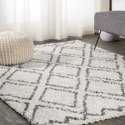 JONATHAN Y JONATHAN Y SOLLER DIAMOND TRELLIS SHAG AREA RUG