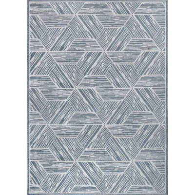 JONATHAN Y JONATHAN Y VECTOR MODERN COASTAL GEOMETRIC MACHINE-WASHABLE AREA RUG