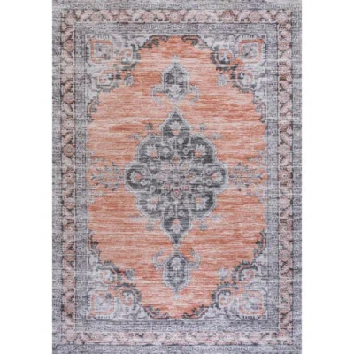 JONATHAN Y JONATHAN Y WINCER CHENILLE COTTAGE MEDALLION MACHINE-WASHABLE AREA RUG