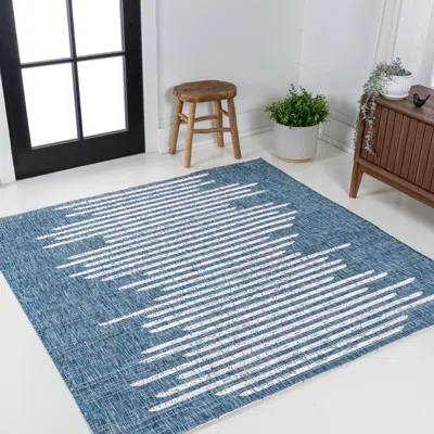 JONATHAN Y ZOLAK BERBER STRIPE GEOMETRIC INDOOR/OUTDOOR SQUARE AREA RUG
