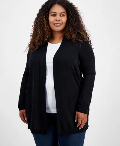 JONES NEW YORK PLUS SIZE OPEN-FRONT CARDIGAN SWEATER