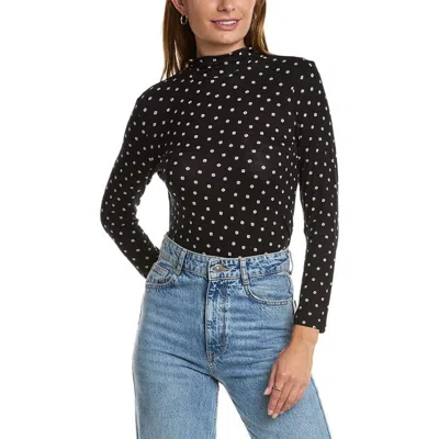 JONES NEW YORK SHIRT WOMENS BLACK PRINTED KNIT TURTLENECK PULLOVER FTS1150