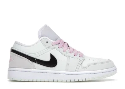 JORDAN 1 LOW SE (WOMEN'S) SNEAKERS IN BARELY GREEN/BLACK/LIGHT ARCTIC PINK