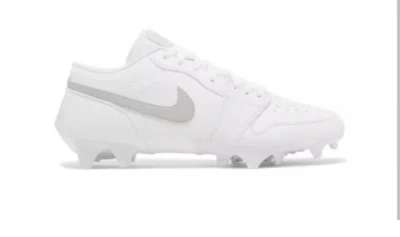 JORDAN JORDAN 1 LOW TD FOG WHITE FOOTBALL CLEATS FJ6245-101 MEN'S SIZE 13