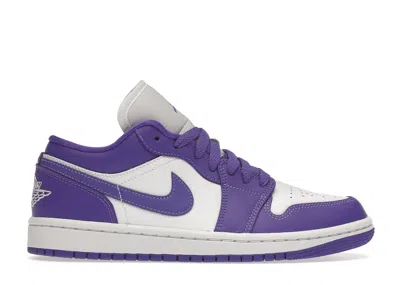 JORDAN 1 LOW (WOMEN'S) SNEAKERS IN PSYCHIC PURPLE/ATOMIC GREEN/WHITE