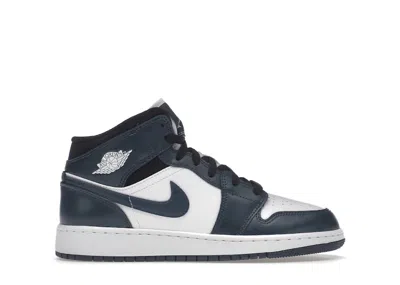 JORDAN 1 MID SNEAKERS IN ARMORY NAVY BLUE/WHITE/BLACK