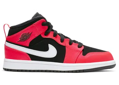 JORDAN 1 MID SNEAKERS IN BLACK/INFRARED 23/WHITE