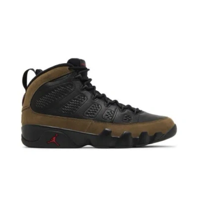 JORDAN 2024 AIR JORDAN 9 RETRO BLACK TRUE RED LIGHT OLIVE HV4794-030 MEN SNEAKERS