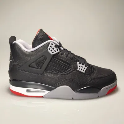 JORDAN JORDAN 4 RETRO BRED REIMAGINED BLACK/CEMENT GREY MEN'S SPORTS SHOES FV5029-006
