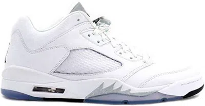 JORDAN 5 RETRO LOW METALLIC (WOMEN'S) SNEAKERS IN WHITE/BLACK/METALLIC SILVER